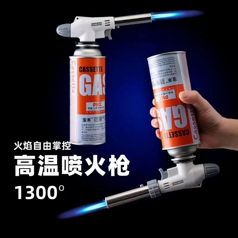 Flame Gun Torch Pemantik Kepala Gas Kaleng Tabung Portabel 3