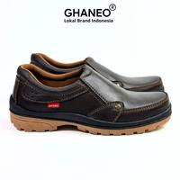 Gambar Ghaneo - Sepatu Pria Kulit Slip On G-03 Coklat Kasual Kerja - Coklat, 39 dari Ghaneo Official Shop Kab. Mojokerto 1 Tokopedia