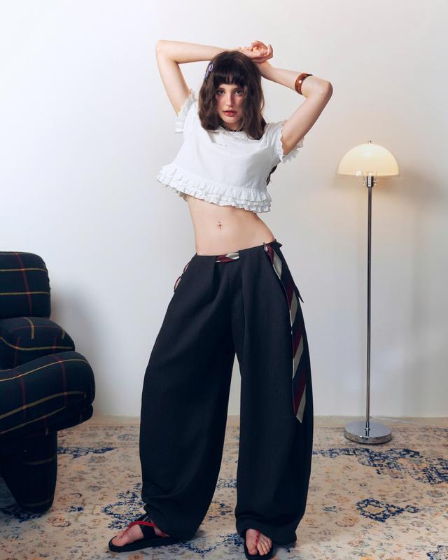 Remmus - Lasso trousers | Quần tây ống rộng vải twill dày dặn mềm mát