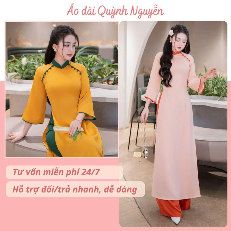 Áo dài cách tân lụa tây thi áo dài tết 2026 dáng ôm cổ cúc tay loe lụa tây thi thích hợp mặc lễ Tết hội nghị cưới hỏi hot trend 2026 nữ women dress - Mã CT02