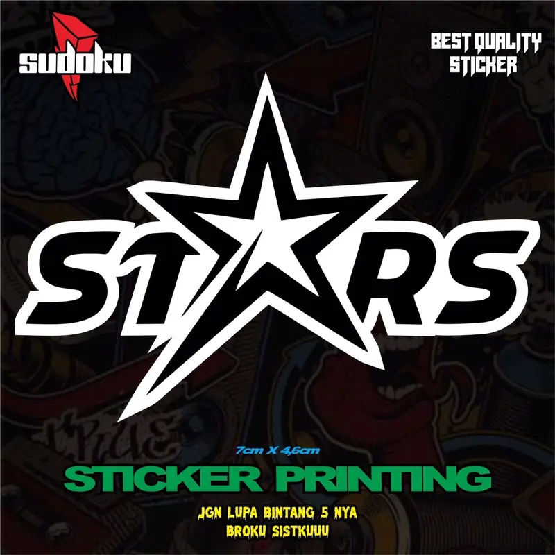 STICKER STIKER PRINTCUT STARS - Shop | Tokopedia