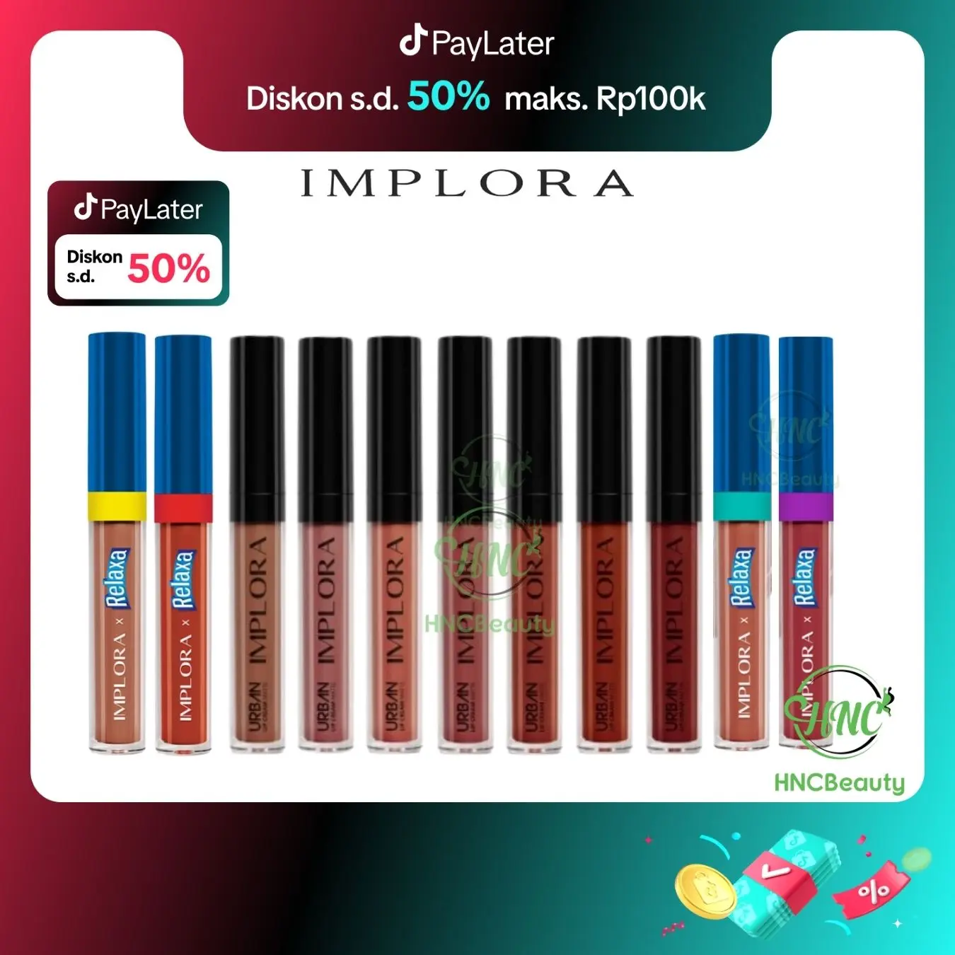 [BPOM] IMPLORA Urban Lip Cream Matte 2.75g Berry Bibir