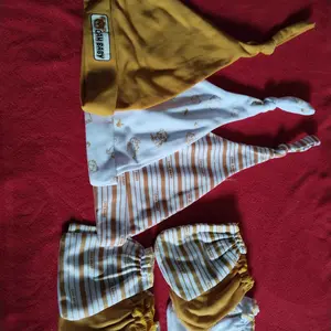 3 Set Topi Dan Sarung Tangan Kaki Bayi Baru Lahir Bahan Kain Katun TC Doble Usia 0- 6bulan Seri Terbaru Popok Cewek Girls Cowok Babies Boys Parsel Parsel Bahan Tebal Motif