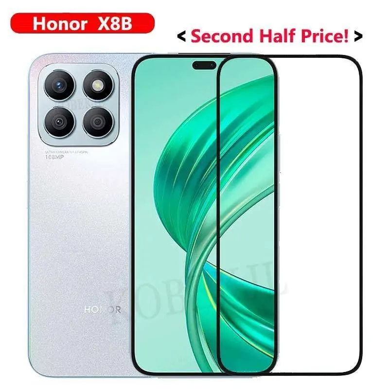 For Honor X8B High Quality Tempered Glass Full Coverage Flim For Honor X8B X8 b HonorX8b HonorX8B HD Screen Protector Glass Flim
