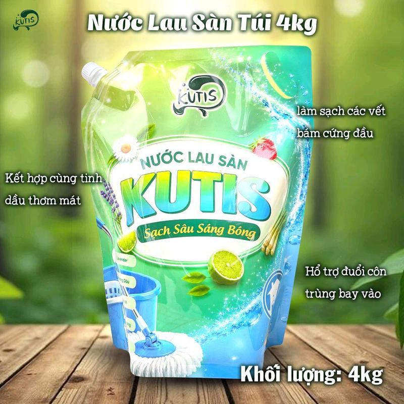 Túi 4Kg Nước Lau Sàn KuTis Làm Sạch Khử Mùi Hôi,Giúp Sàn Sáng Bóng-Đa Dạng…