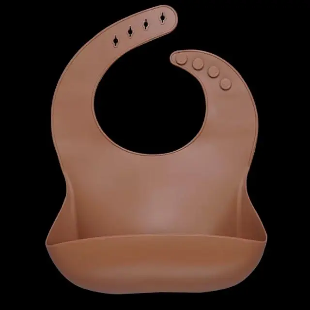 silicone bib - Clay Rubber Orange