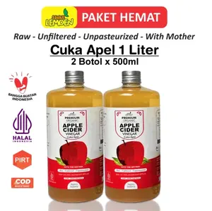 CUKA APEL ORGANIK 1 LITER APPLE CIDER VINEGAR PREMIUM WITH THE MOTHER