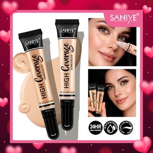 SANIYE Corrector Profesional High Coverage | Waterproof  | Alta Cobertura Total 24H ，Base de maquillaje para contorno ，Crema de base