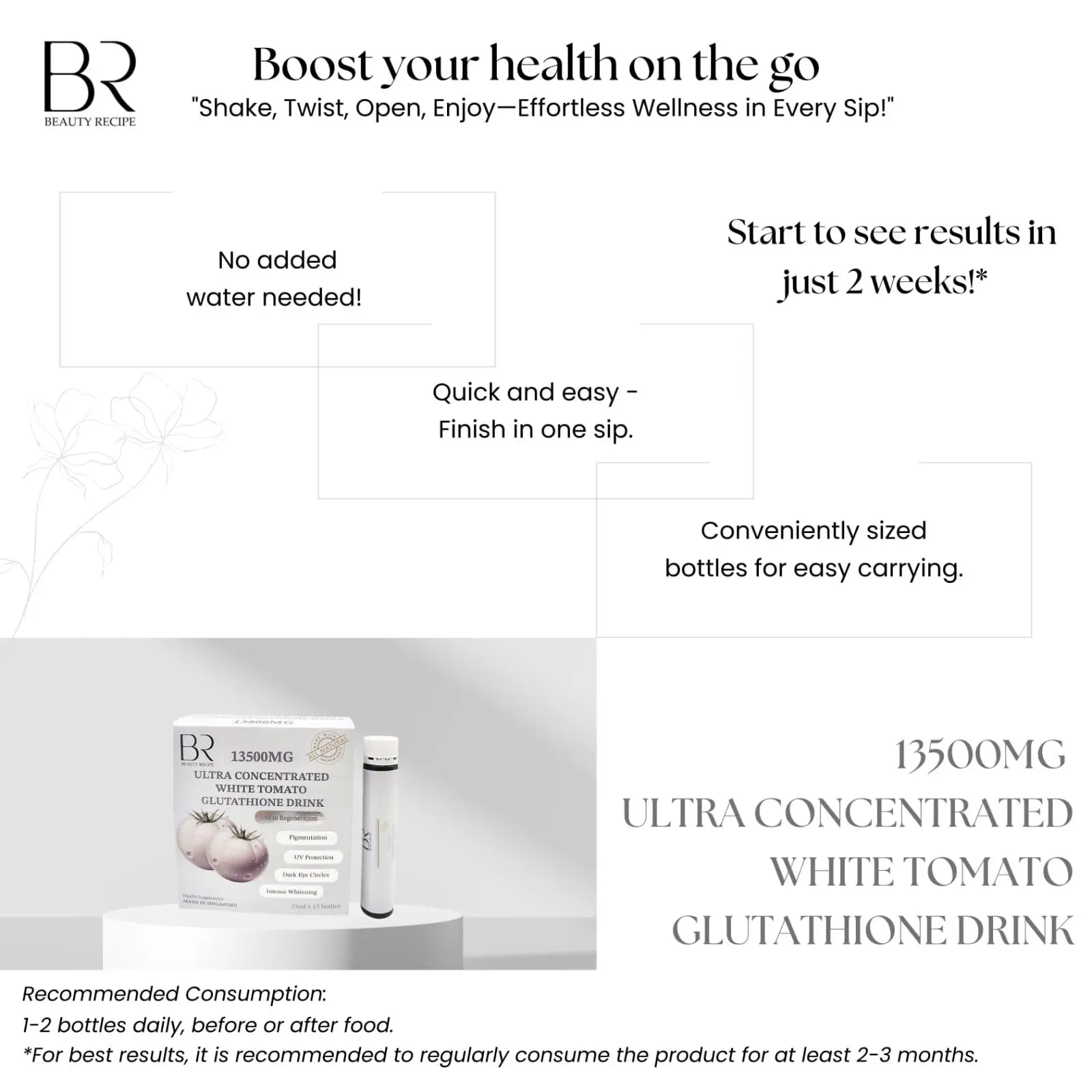 best glutathione drink Relumins Beauty Glutathione Drink is infused with powerful antioxidants and  skin-supporting nutrients like Vitamin C, Vitamin E, and pomegranate  ferment to help refresh your system from within—so you can enjoy a balanced, main image 1