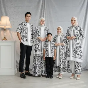 Family Set Semarak Sarimbit Set Lebaran Rayon Premium Jumbo Busui Setelan Atasan Bawahan Wanita Celana Kulot Panjang Kemeja Dewasa Anak Adem Tebal Nyaman