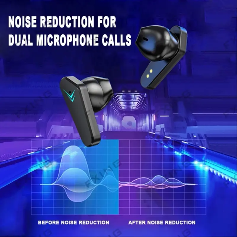 (COD) Headset X15 G11 TWS Bluetooth V5.2 Earphone Headset Gaming Layar Digital Nirkabel Tanpa Latensi Mikrofon Bawaan In Ear Handphone Headphone Led 4