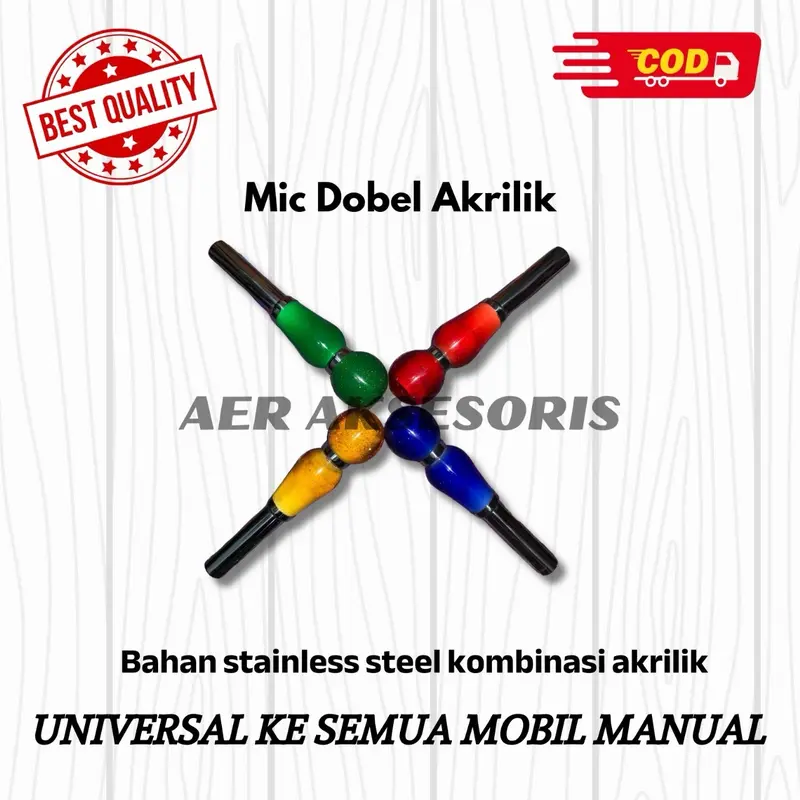 Tuas Dobel Akrilik 23 cm/ Universal ke Semua Mobil Manual dilengkapi Dobel Drat 14 & 17 0