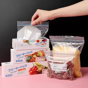 Kantong Plastik Organizer Makanan Kitchenware Ziplock Anti Bocor & Catat Masa Simpan