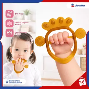 Teether Gelang Bayi Silikon BPA Free Mainan Gigitan Bayi Newborn Lembut Food Grade Aman Simulasi Pertumbuhan Gigi