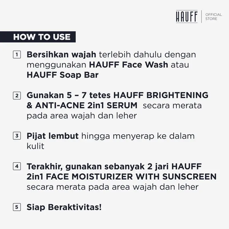 HAUFF OIL & ACNE COMPLETE PACKAGE | Paket Lengkap Skincare Pria | Anti Jerawat | Mengangkat Kotoran & Minyak Berlebih | Menghilangkan Komedo | Mencerahkan Wajah Kusam | Charcoal, Niacinamide, Alpha Arbutin, Acid Complex, 10-Fruit Extract Complex 7