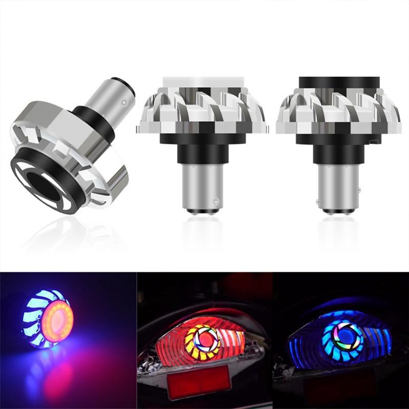 Product Introduction of Universal Motorcycle Warning Lamp Angel Eye Motorcycle Headlight  Brake Tail Rear RGB LED Motorbike Light Moto Accessories 27