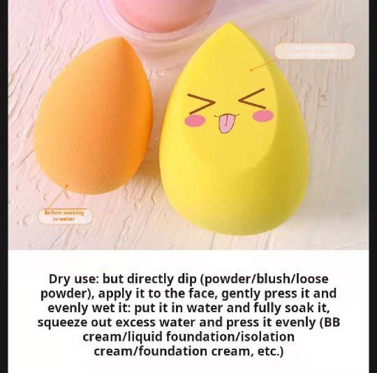 3K BLENDER SPONS BENTUK TELUR SET ISI 3 PES | SPONS LEMBUT | PUFF KERING DAN BASAH| R4