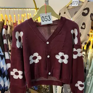 Klambyknit Cardigan Bunga Premium Wanita Oversize Tebal Nyaman Kancing Modern Trendy Sweater Atasan