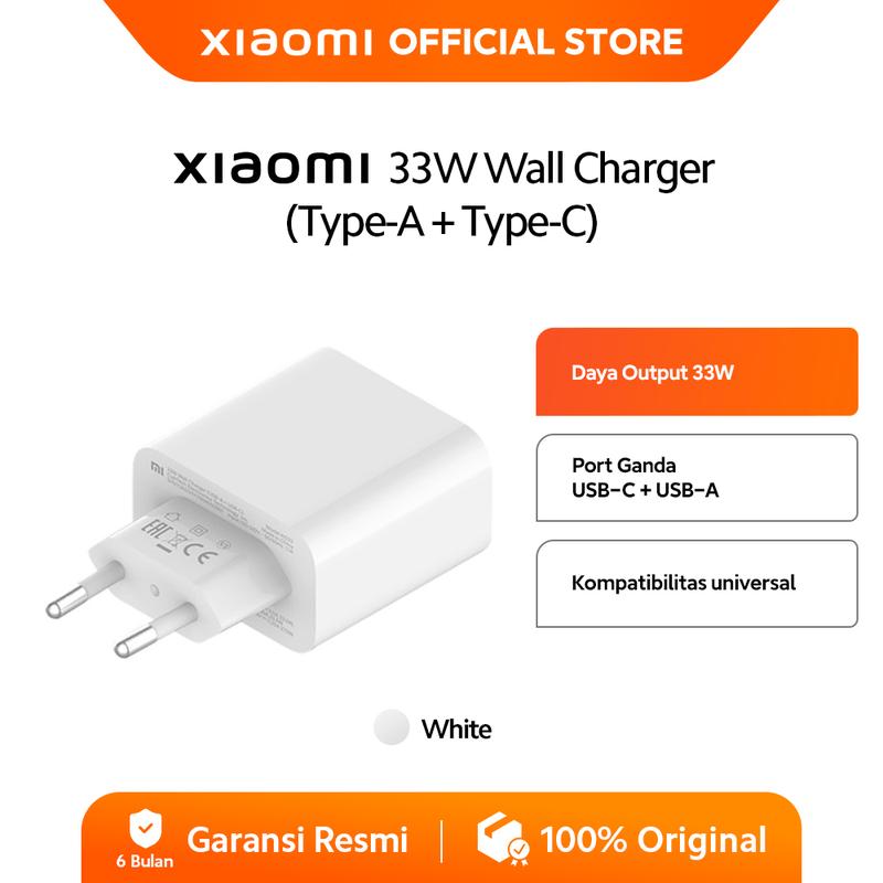 Xiaomi 33W Wall Charger (Type-A + Type-C) [Official Store] - Shop ...