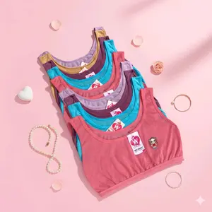 (PROMO 6 PCS) Miniset Anak Remaja Perempuan SD SMP Motif Sablon Bra Miniset Anak Dalam Masa Tahap Awal Pertumbuhan payudara Anti iritasi bahan adem berkualitas tinggi