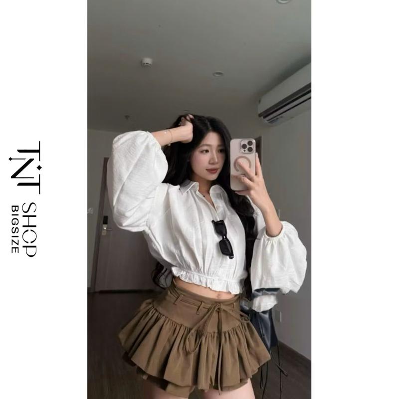 CHÂN VÁY NGẮN BIGSIZE XÒE BÍ PHỒNG TNT SHOP BIGSIZE 60KG 90KG