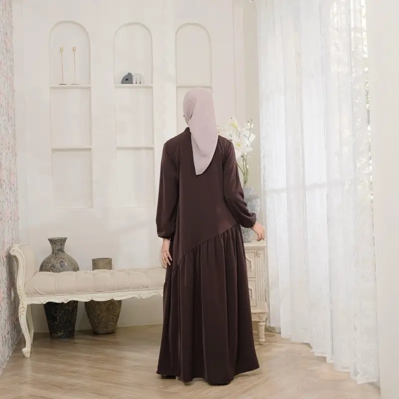 By Dolla - Sabiya Gamis - Gamis Hari Raya - Gamis Harian - Gamis Polos - Nyaman Lembut Dingin Wanita Dress Muslim Mewah 7