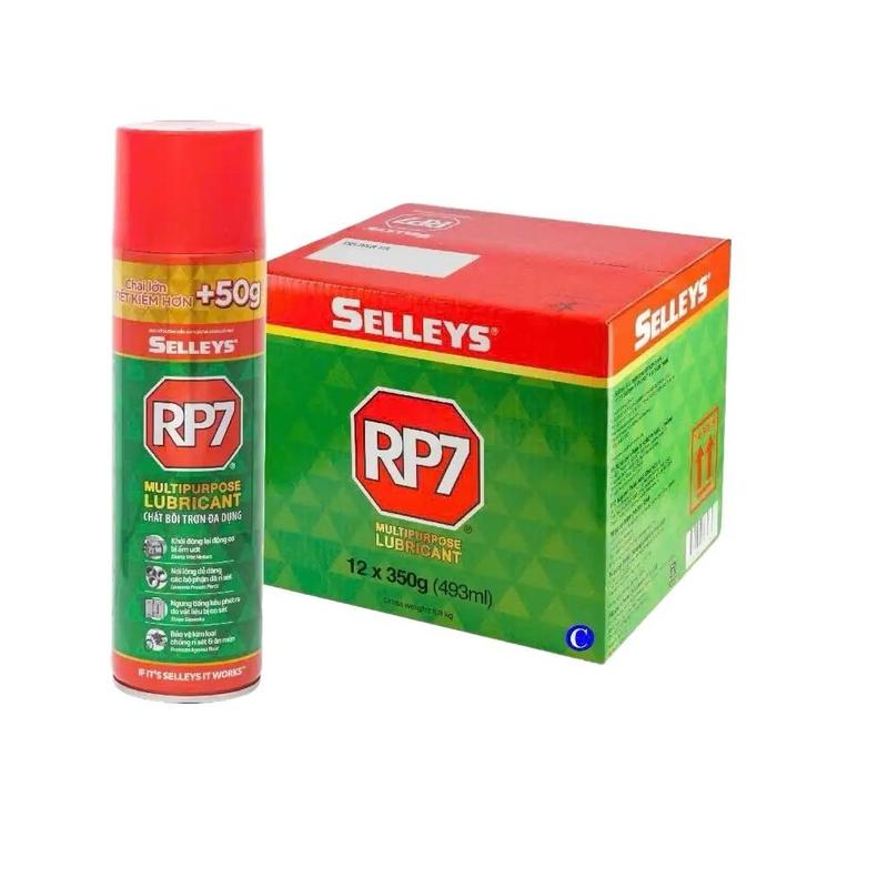 Thùng 12 Chai Xịt Bảo Dưỡng Rp7 350gr Loại To Chống Rỉ Sét Loại Tốt 350gr + 50g