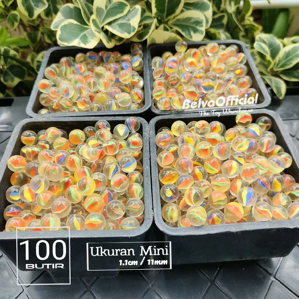 100 pcs Kelereng mini 1.1 cm