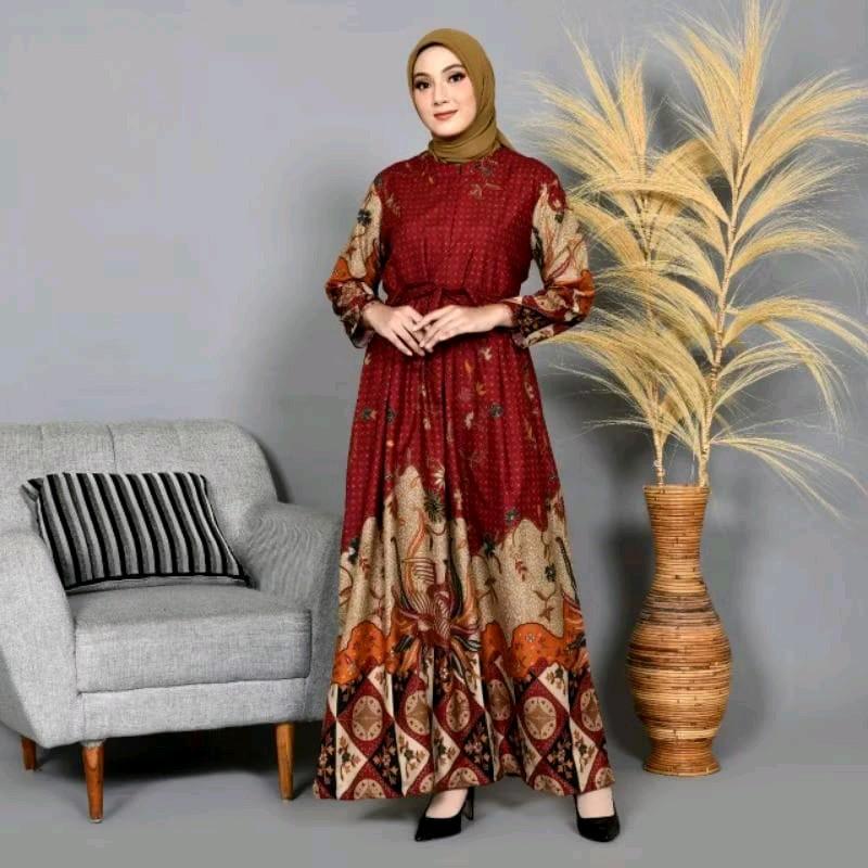 Gamis Batik Abaya Syari / Motif Batik Terbaru Muslim Wanita 2