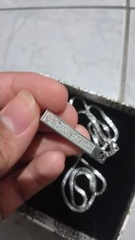 Product Review of Salami Muslim-Hadiah Lebaran Ayatul Kursi Kalung Bar 3D Hadiah Berkah Sehari-Bahan titanium berkualitas tinggi, tidak akan berkarat dan tidak akan memudar-60cmGiftBox|Hadiah Lebaran from 9**v 0
