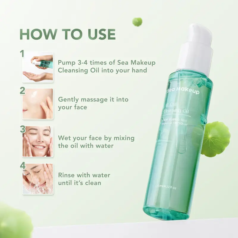 Sea Makeup Gentle and Deep Cleansing Oil - Removes Makeup Effectively Remover Wajah Cleaning Cleanser pembersih oil pembersih Kotoran Muka 3