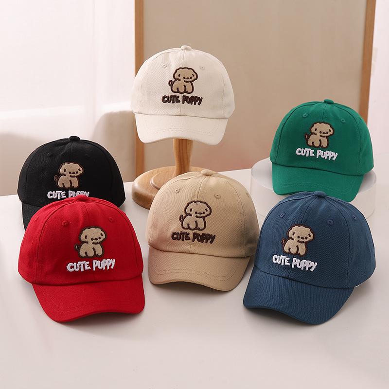 Mũ Lưỡi Trai Thêu Cho Em Bé Thiết Kế Cún chó Con Dễ Thương, Chất Liệu Cotton Thoáng Khí, Thích Hợp Cho Bé Trai Và Bé Gái Mới Biết Đi, Mũ Bóng Chày, Phong Cách Thường Ngày Mùa Xuân, Lý Tưởng Cho Du Lịch Và Trẻ Em, Mũ Chống Nắng