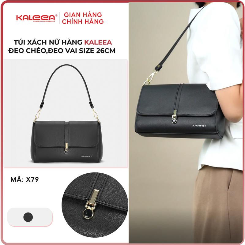 KALEEA X79 - Túi xách nữ size 24 Da Mờ màu Đen cầm tay đeo vai đeo chéo - Bag