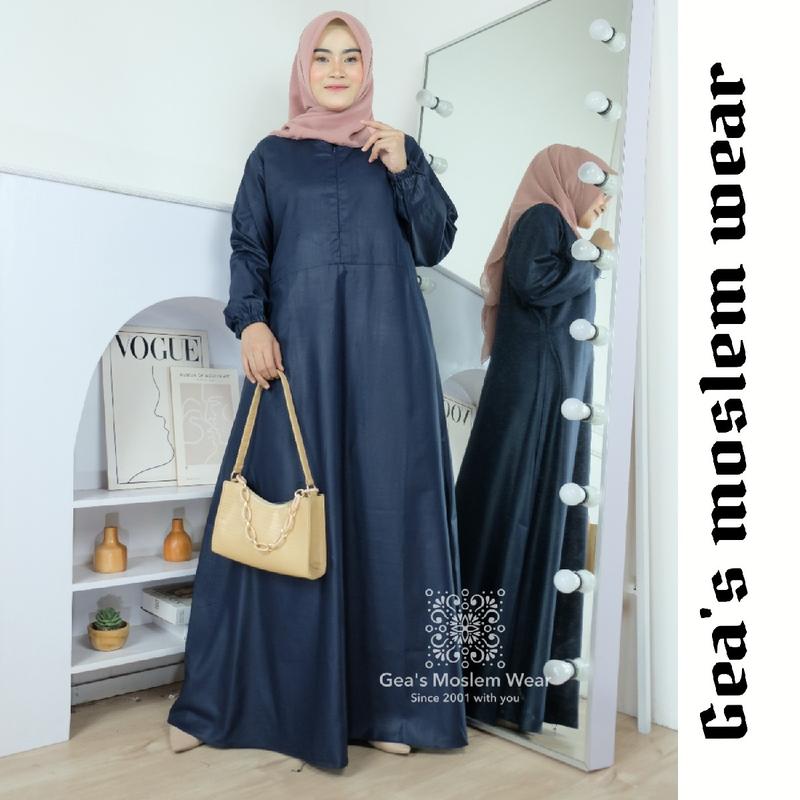 muslimah outfit gamis toyobo polos premium basic big size 6