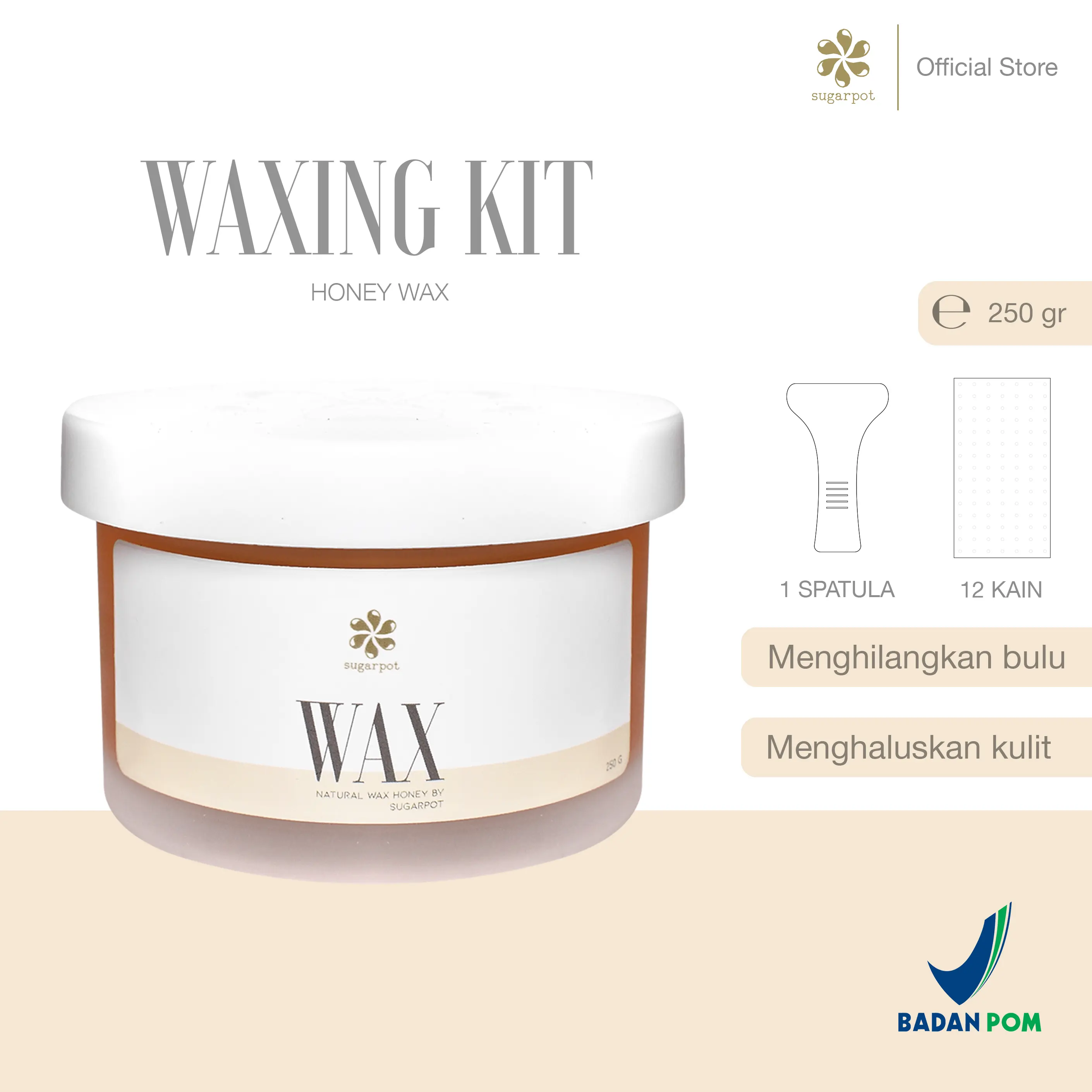 Sugarpot Natural Sugar Waxing Kit 250 gr