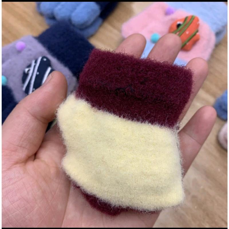 TL_PROJECT29 Sarung tangan anak winter wol MOTIF IKAN CUTE untuk usia 0-3 tahun model terbaru ZH17 6