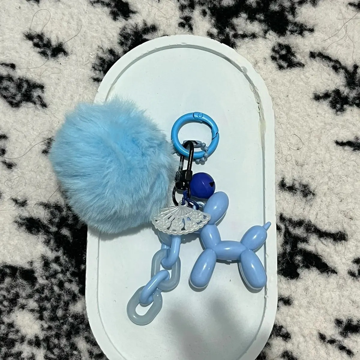 Ganci Doggie Pompom Lucu untuk Gantungan Kunci - Keychain Tas Hiasan