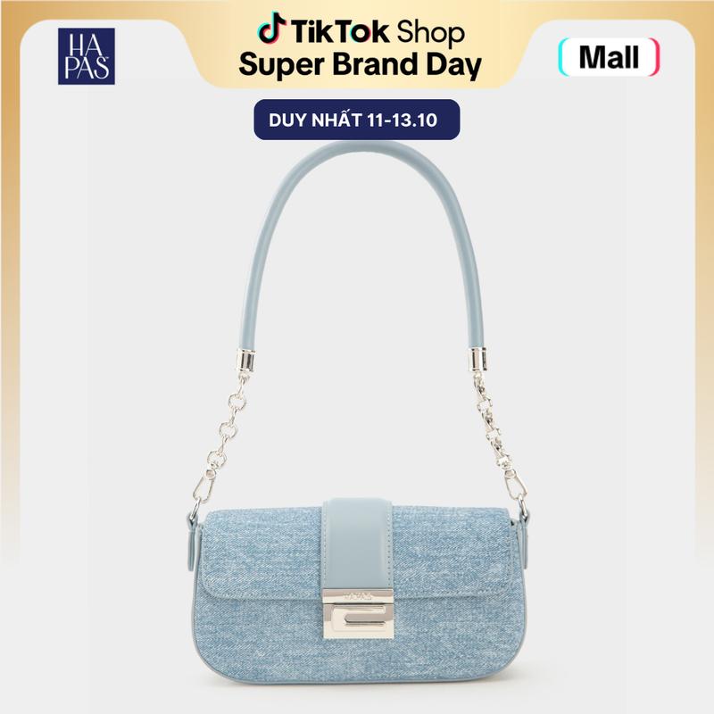 Túi Xách Nữ HAPAS Đai Ngang C Chic Cao Cấp Đơn Giản Size 21 - TDV23056 Jean Bag Lady Chain  Chính Hãng Đeo Vai