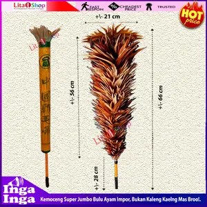 PROMO KEMOCENG BULU AYAM ASLI- KUALITAS IMPOR- BULU HALUS & AWET JUMBO XXL