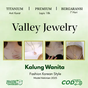 VALLEY •  Kalung Wanita • Korean Jewelry Bahan Titanium Untuk Wanita Anti Luntur
