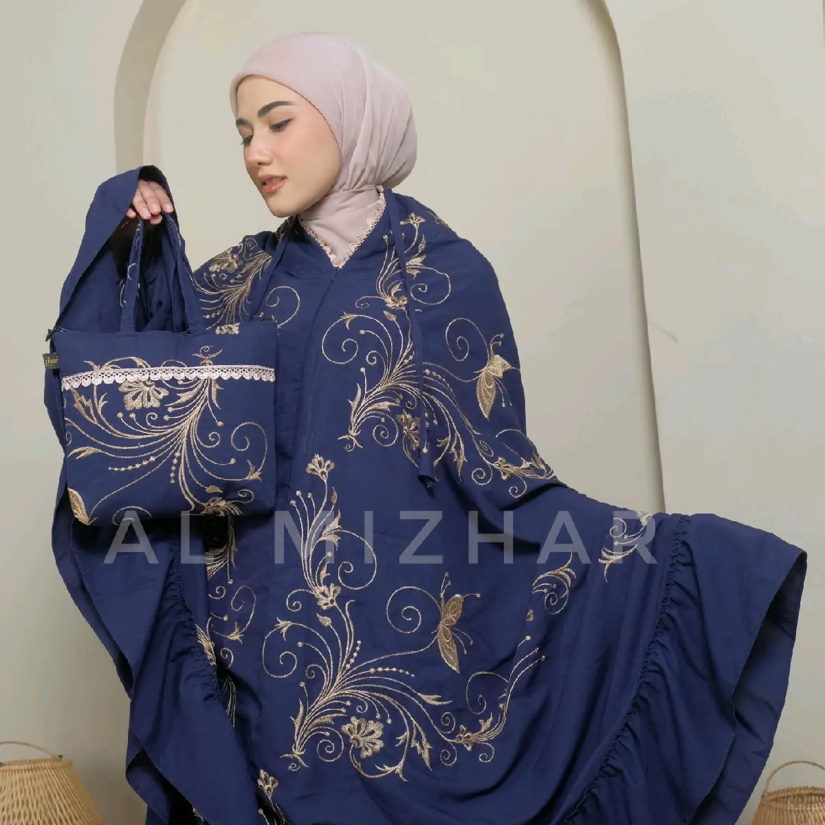 SHAZFA - Mukena Dewasa Bordir Premium Rempel 2IN1 Arumi Series