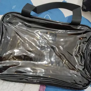 U-Living Washbag Tansparan Washbag Travel Waterproof Tas Kosmetik Besar Travel Tas Make Up Tas Travel AO005 Kulit Pink