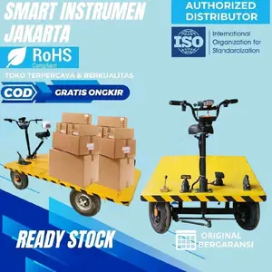 Trolley Elektrik Flat Bet Truck Kapasitas 1 Ton dengan Kecepatan 25 KM/H