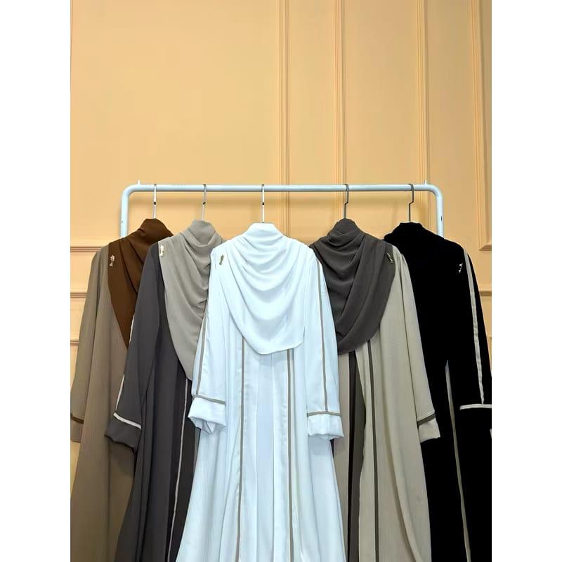 Product Introduction of Abaya Syar'i | Baju Muslim Wanita Terbaru Pashmina Oval | Gamis Panjang Bahan Crinkle Airflow | Bisa COD Gamis Mewah Lembut Nyaman Ukuran S M L XL XXL simple regular fit 15