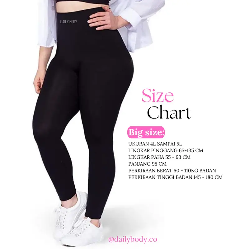 DAILYBODY | Legging Panjang Tebal Premium Seamless High & Anti Jiplak basic celana 4
