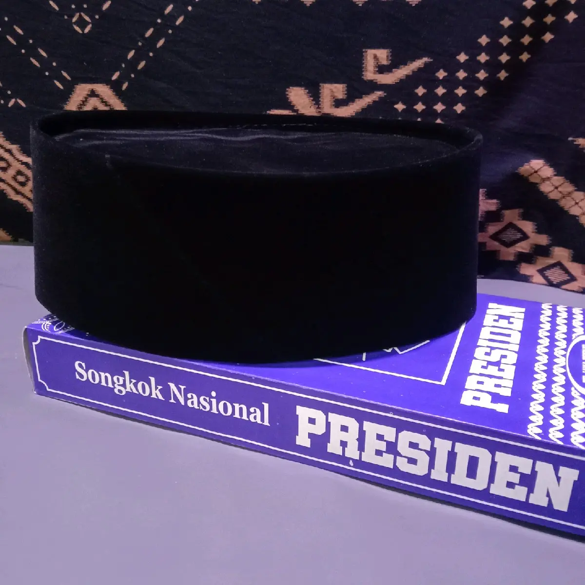 Songkok Kopiah Peci Hitam Nasional Merk Presiden Kualitas Premium Halus Nyaman Muslim
