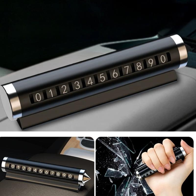Thẻ đỗ xe tạm thời, 10,5x2,7cm, với bảng số điện thoại kỹ thuật số Có Thể Điều Chỉnh 1 / 2 cái Thiết kế nội thất bằng hợp kim nhôm, cao cấp, giúp chuyến đi của bạn không cần phải lo lắng và được khuyến nghị nên có để đi du lịch