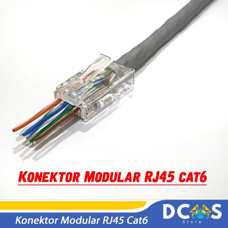 Modular Rj45 Adalah Konektor Modular RJ45 Cat6 Tembus Anti Gagal / Connector Rj4510gbps ...