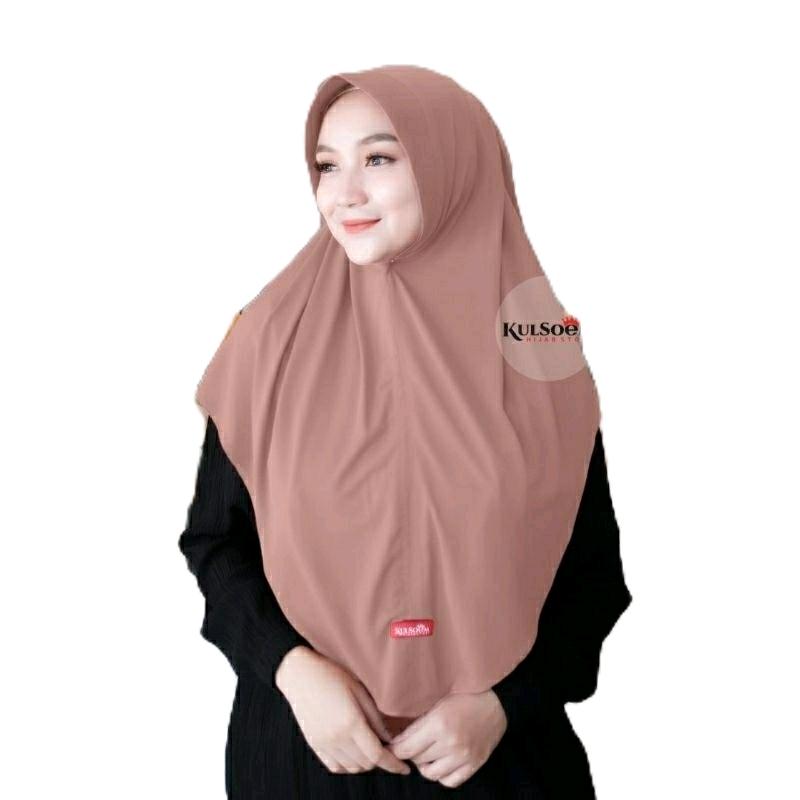 HIJAB INSTAN PET ALYA-KERUDUNG BERGO-JERSEY SUPER PREMIUM-KULSOEM Muslim Wanita Simple 3