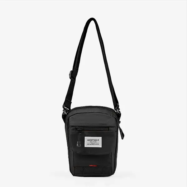 Geoff Max Official - Fardele Black | Tas Selempang Pria | Slingbag Pria | Waistbag Canvas Kanvas Pria